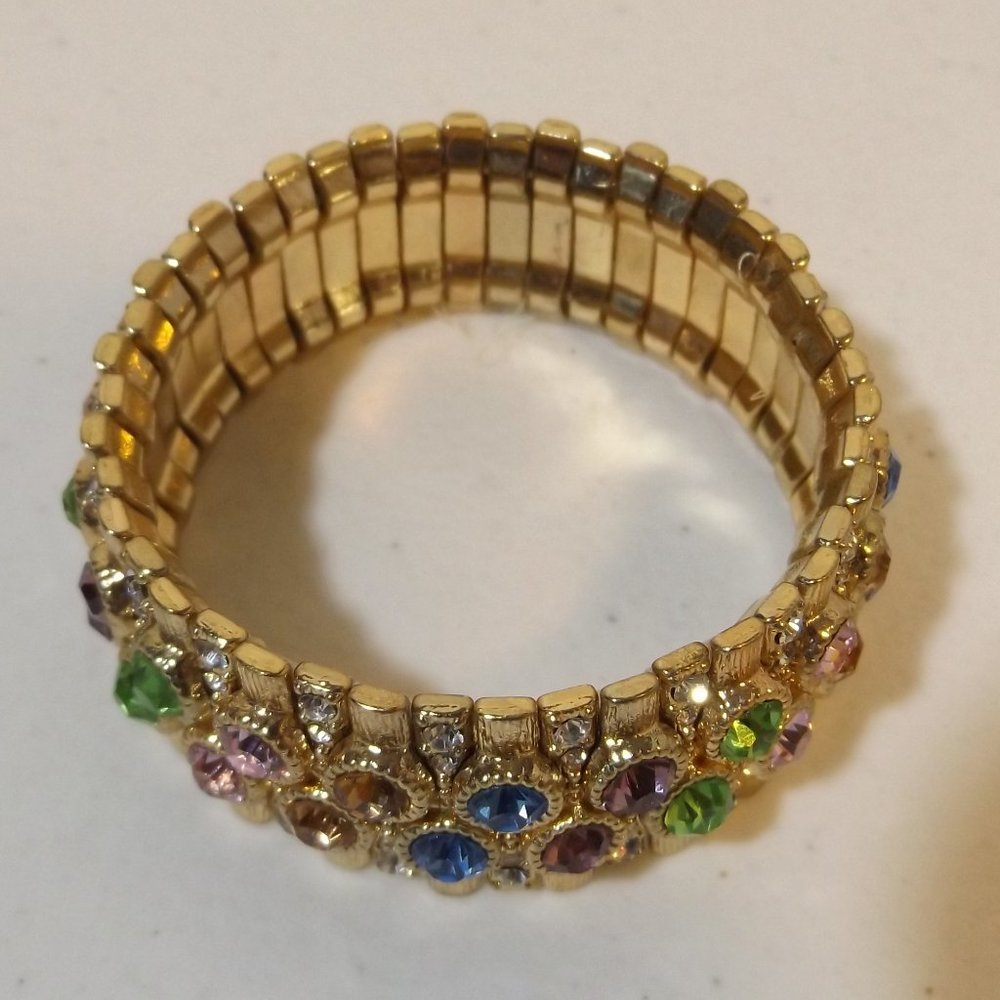 🟢 (Phil) Sparkly Colorful Stretchy Bracelet - Picture 6 of 9